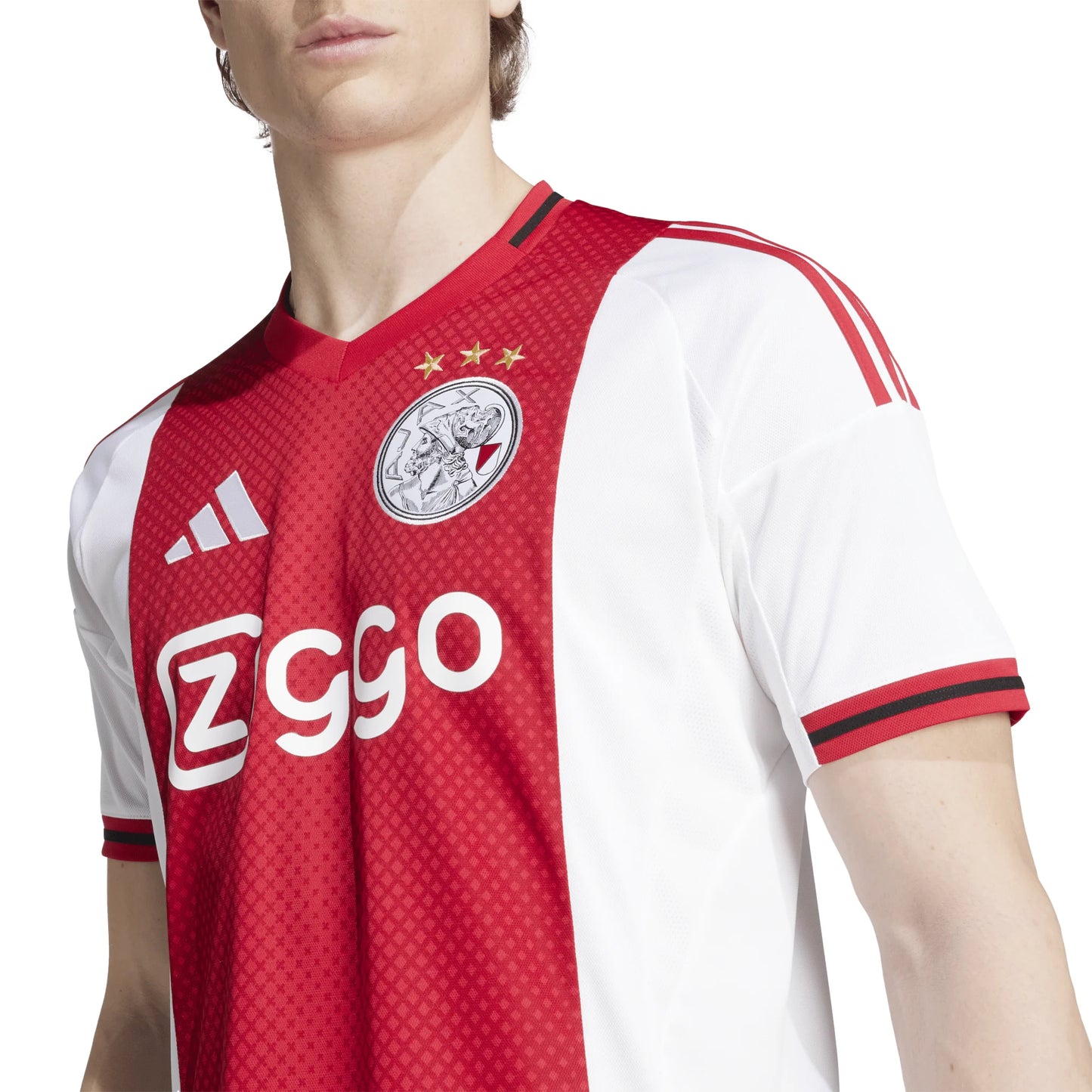 adidas Mens Ajax Amsterdam Home Jersey 25 26 White Red