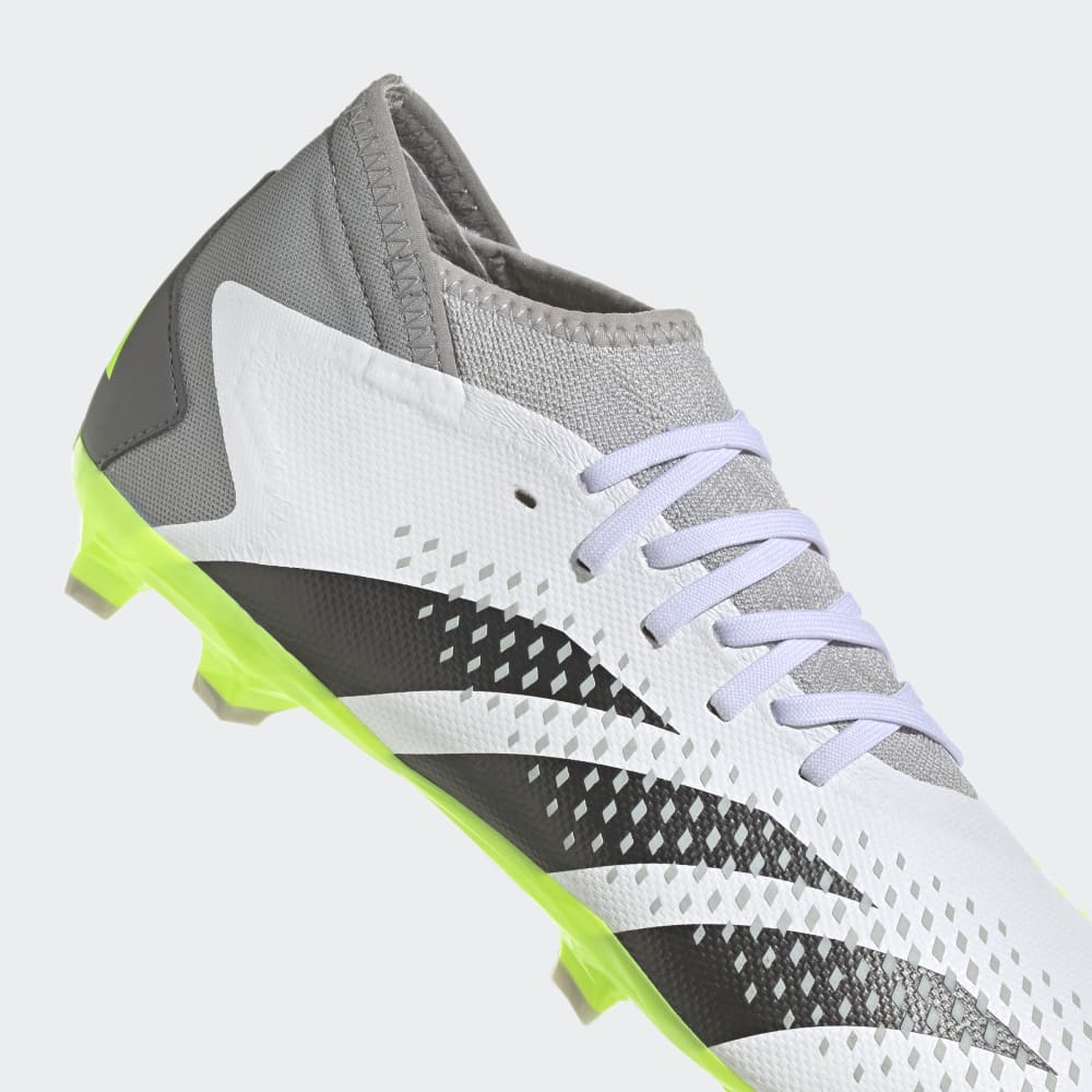 adidas Predator Accuracy3 FG Firm Ground Soccer Cleats White Black Lucid Lemon