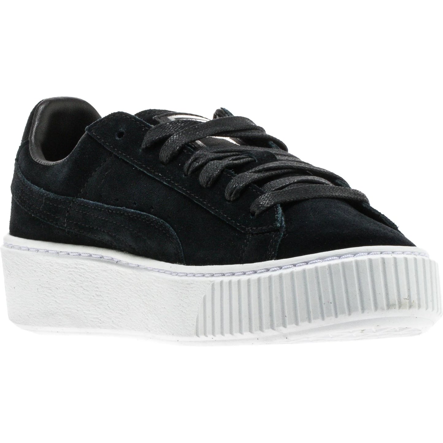 Suede Creeper Womens Black White