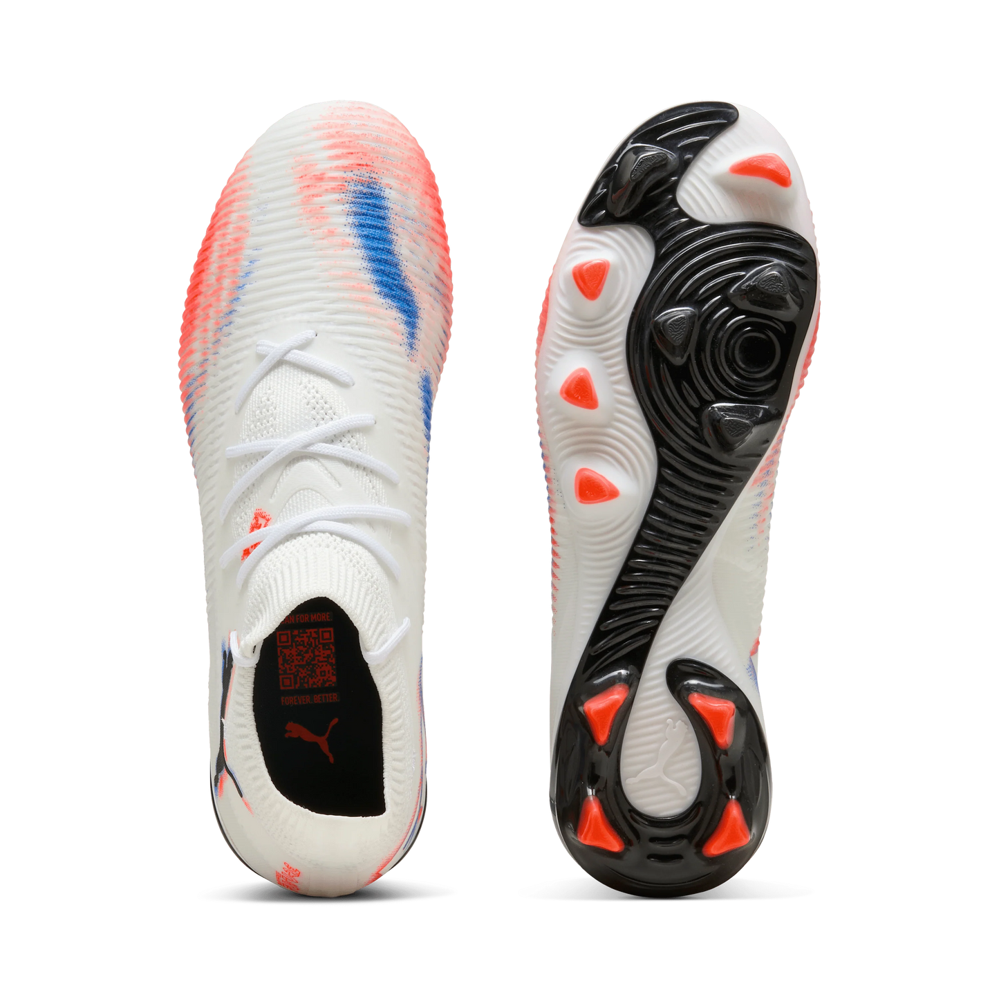 PUMA Future 8 Match FG AG Firm Multi Ground Womens Soccer Cleats White Black