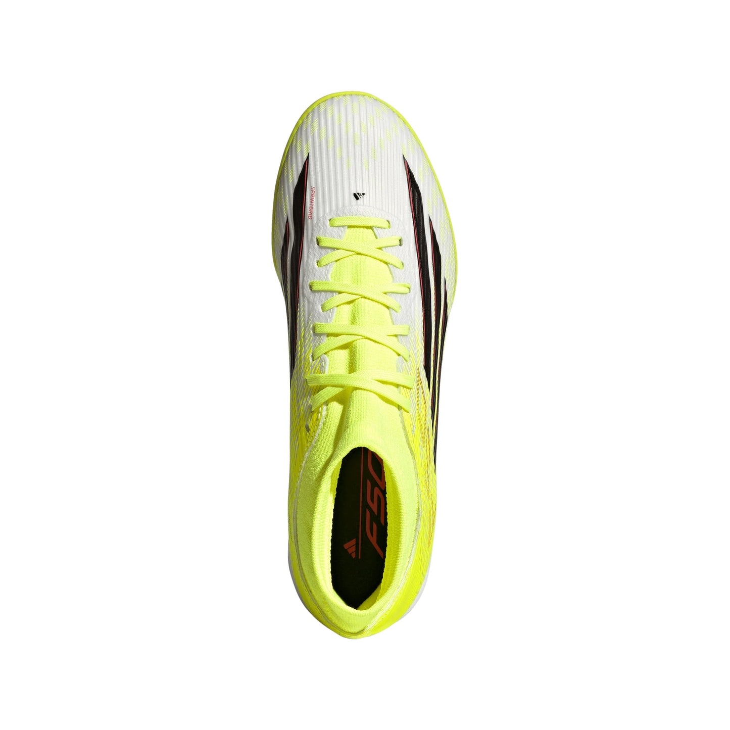 adidas F50 League Mid Cut TF Turf Mens Soccer Cleats Yellow Black Red