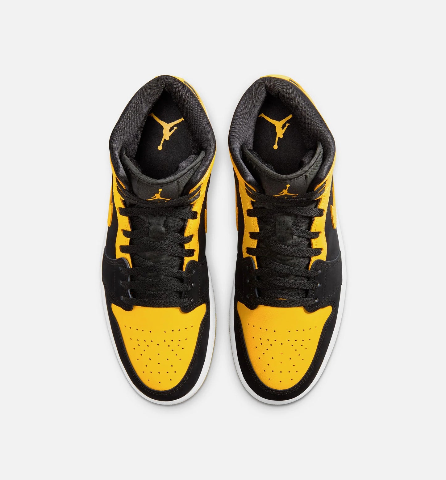 Air Jordan 1 Mid SE Mens Lifestyle Shoe Black White Varsity Maize