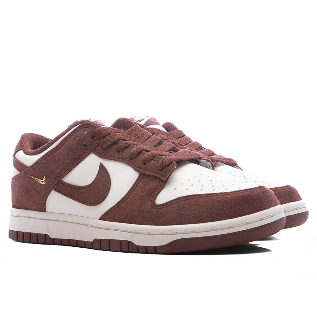 Womens Dunk Low Sail Red Sepia Metallic Gold
