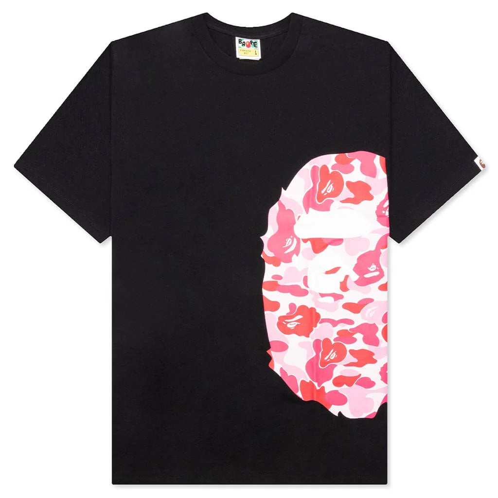 Abc Camo Side Big Ape Head Tee Black Pink