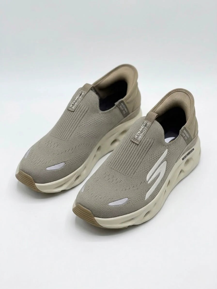 SKECHERS HANDS FREE SWIRL X TECH SLIP INN KHAKI