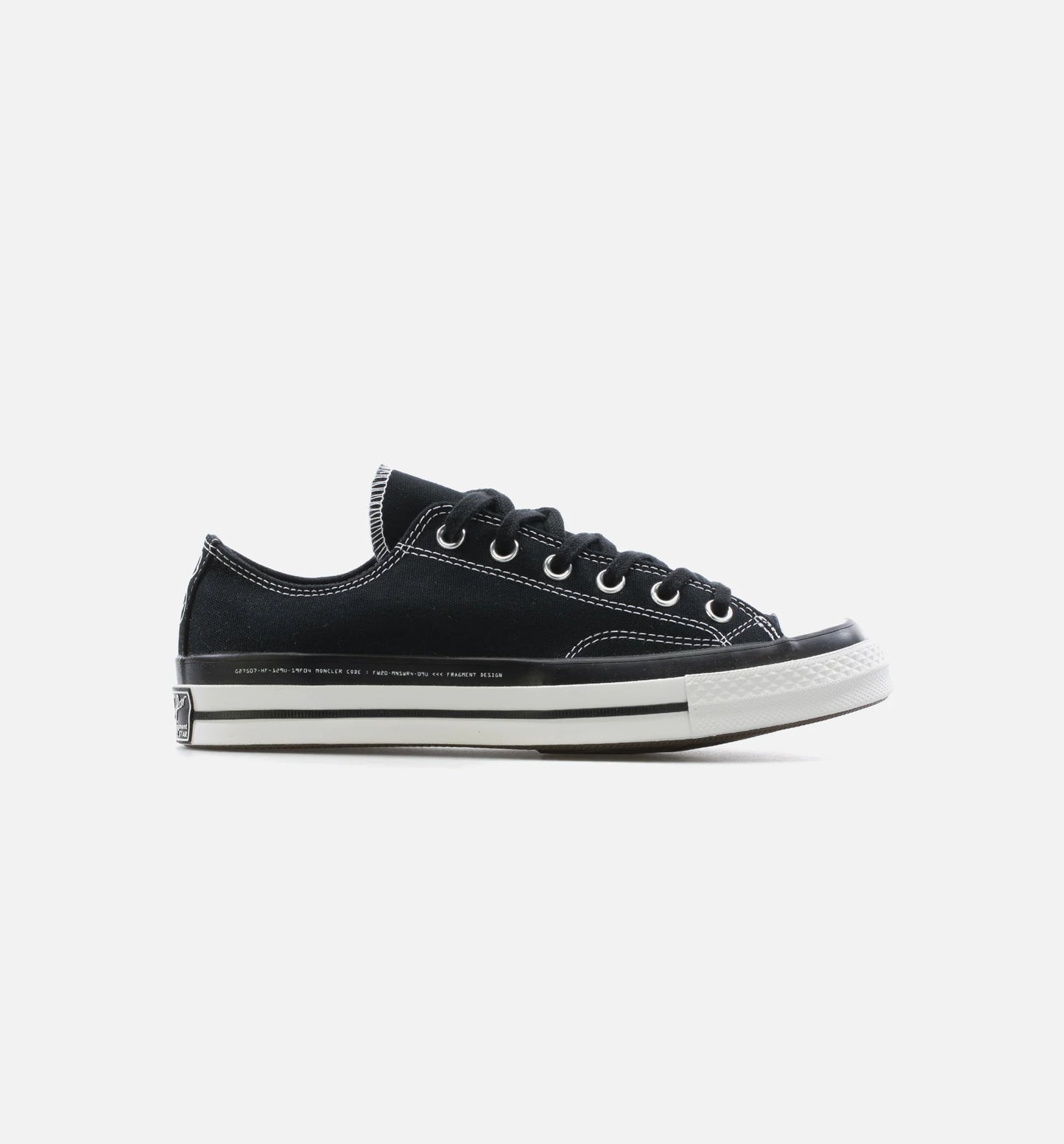 Chuck Taylor 70 X 7 Moncler Fragment Low Mens Lifestyle Shoe Black White
