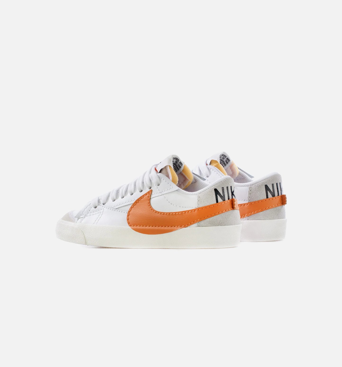 Blazer Low 77 Jumbo Swoosh Mens Lifestyle Shoe White Orange