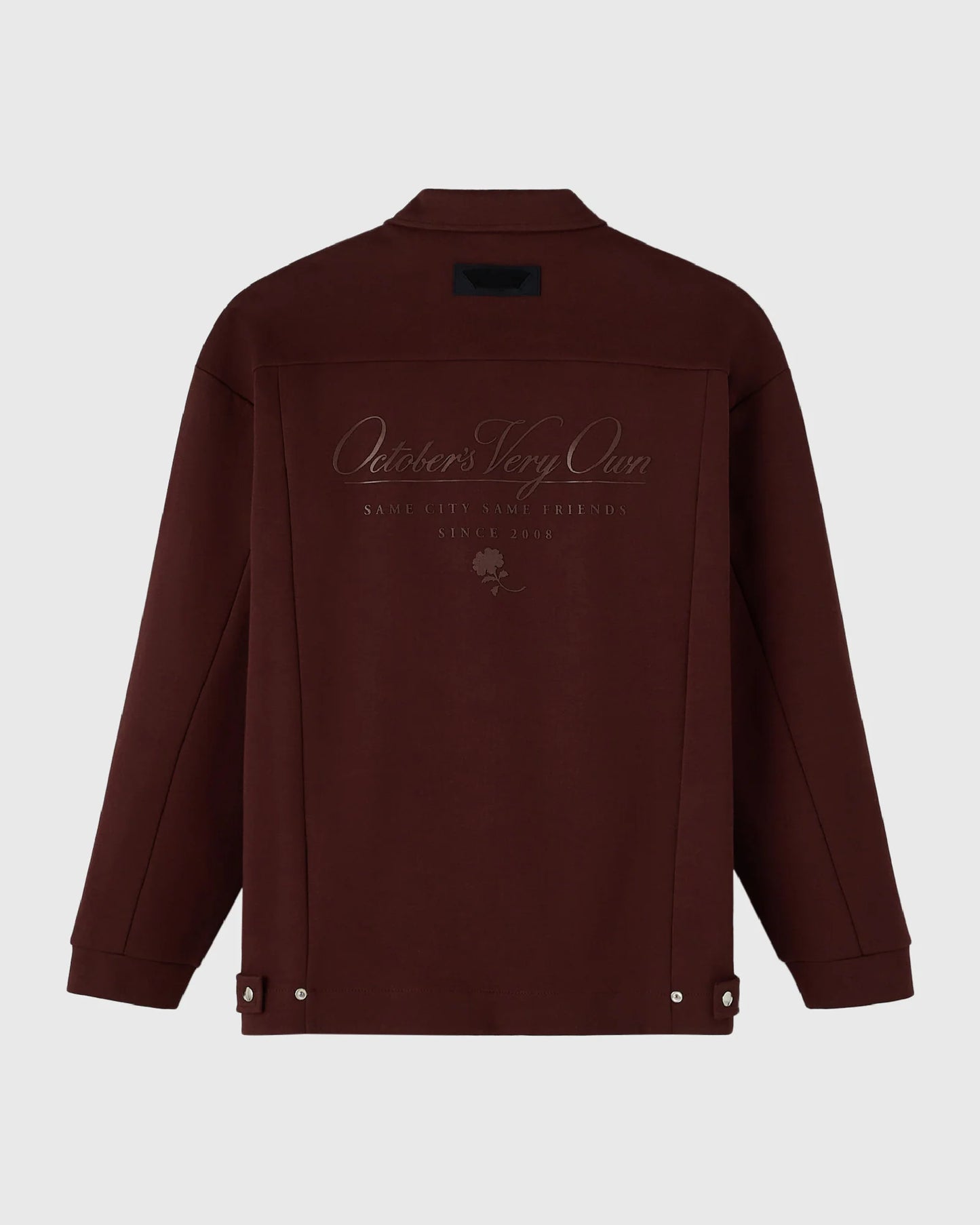 Double Knit Script Overshirt Cocoa