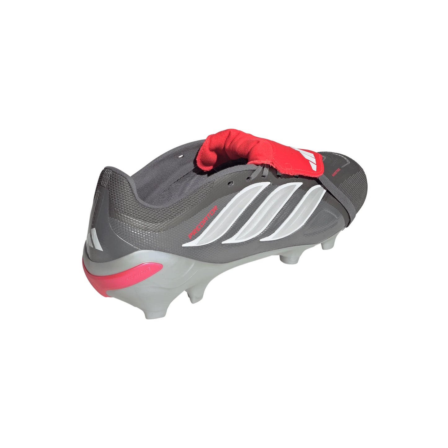 adidas Predator League Fold Over Tongue FG Mens Soccer Cleats Grey Red