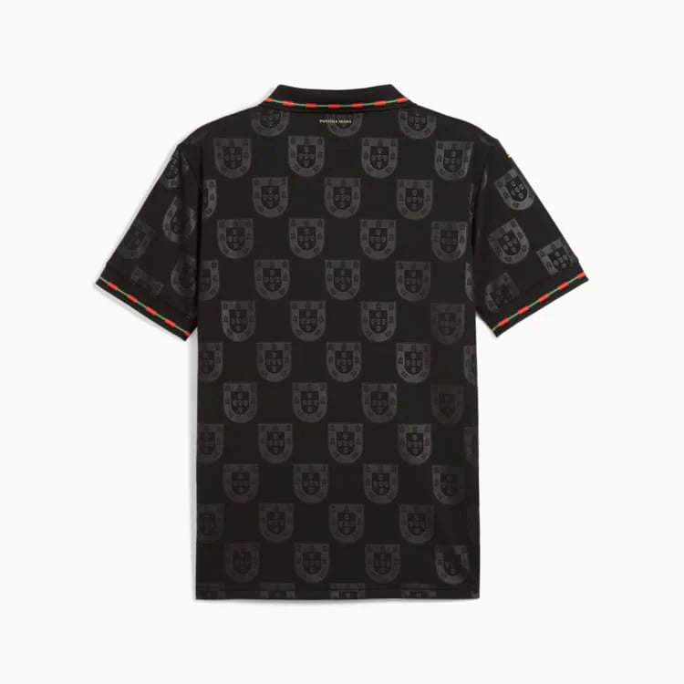 PUMA Portugal Special Edition Mens Soccer Jersey 25 26 Black Gold