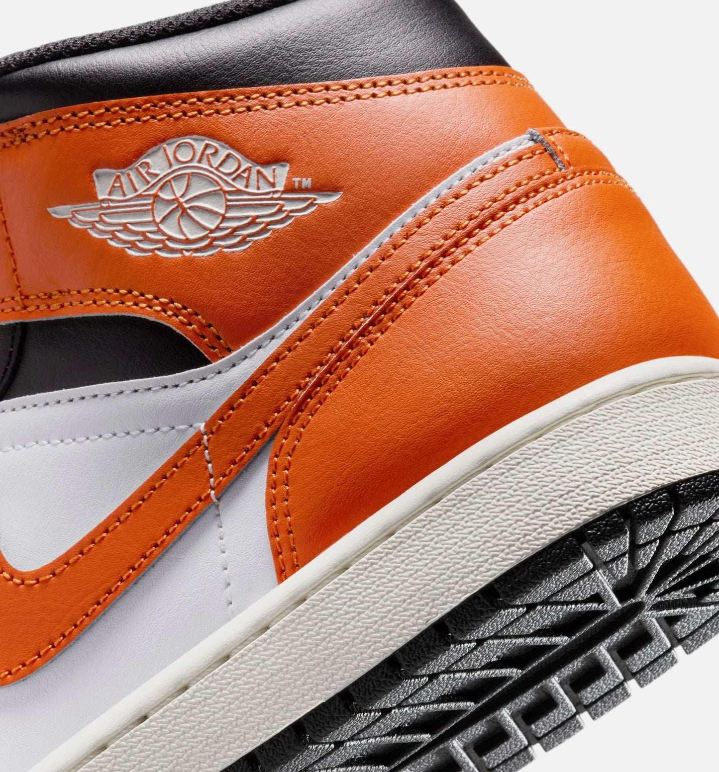 Air Jordan 1 Mid Mens Lifestyle Shoe Starfish White Sail Black