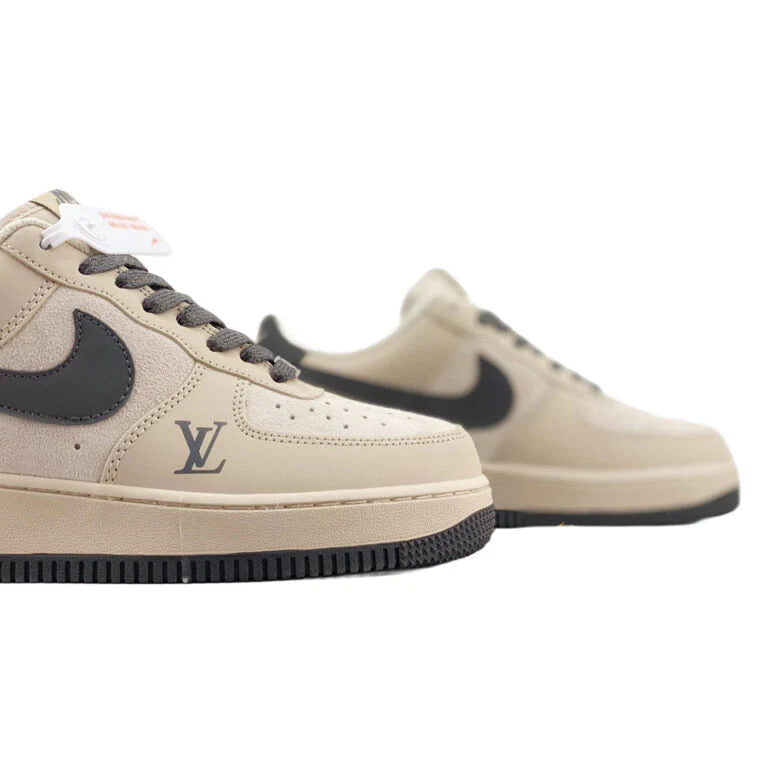 Louis Vuitton x Nike Air Force 1 Cream Mocha Edition Custom