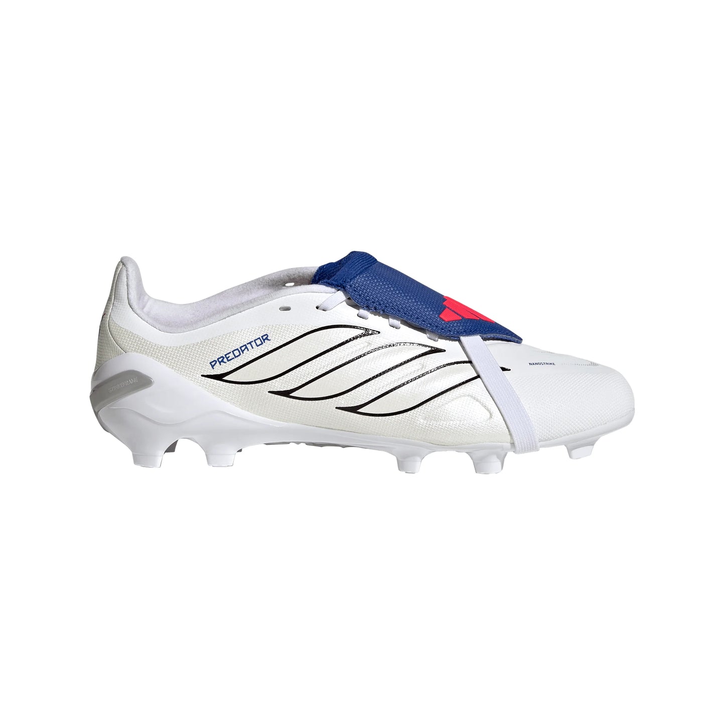 adidas Predator League Fold Over Tongue FG Firm Ground Youth Soccer Cleats White Zero Metallic Blue