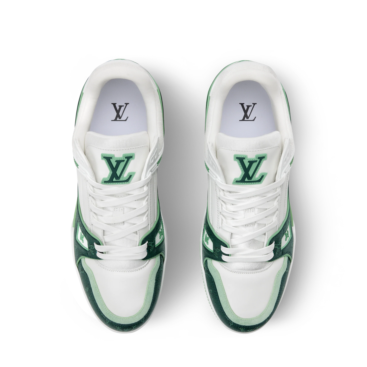 Louis Vuitton LV Trainer Sneaker Denim Monogram green